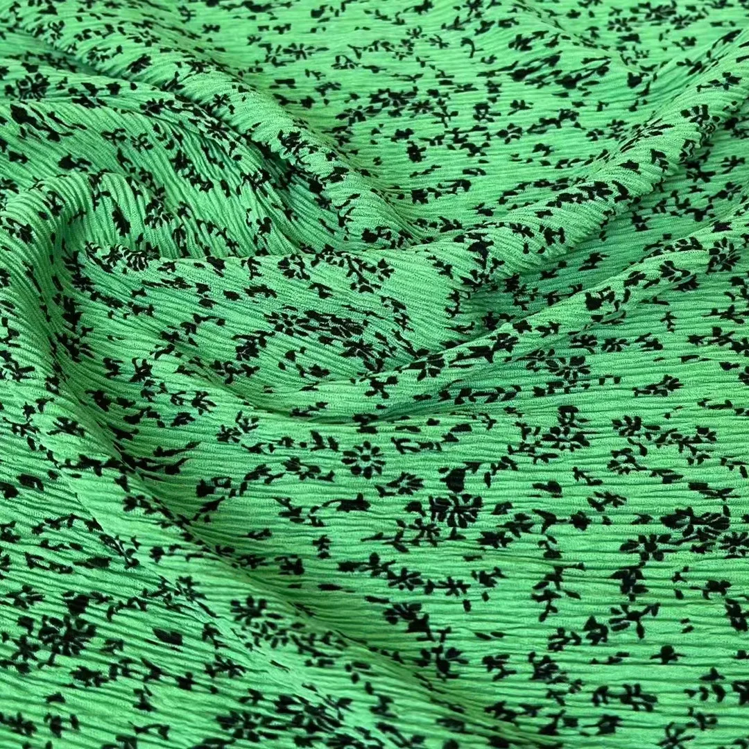 NEW298 Fashion Spring/Summer Green Floral Thickened Pleated Chiffon Fabrics For Women's Dress/Scarves DIY Sewing Materials
NEW298 Fashion Spring/Summer Green Floral Thickened Pleated Chiffon Fabrics For Women's Dress/Scarves DIY Sewing Materials