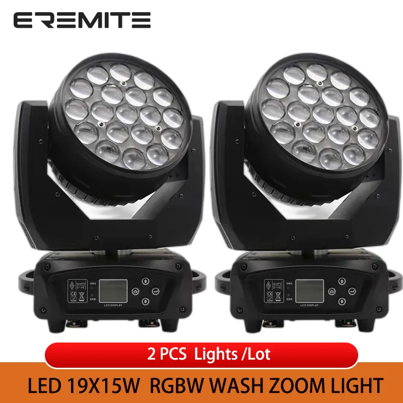 

0Tax Eremite LED 19x15W RGBW Wash Zoom DMX512 сценический светильник с подвижной головкой, эффекты Рождества, Профессиональный DJ-бар, дискотека, вечерние