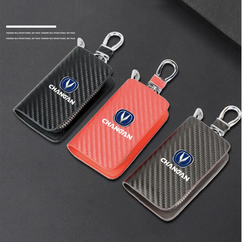 For CHANGAN Car Carbon Fiber Leather Pattern Car Key Bag Multifunctional Zipper Key Chain Portable Key Case Car Accessories
For CHANGAN Car Carbon Fiber Leather Pattern Car Key Bag Multifunctional Zipper Key Chain Portable Key Case Car Accessories