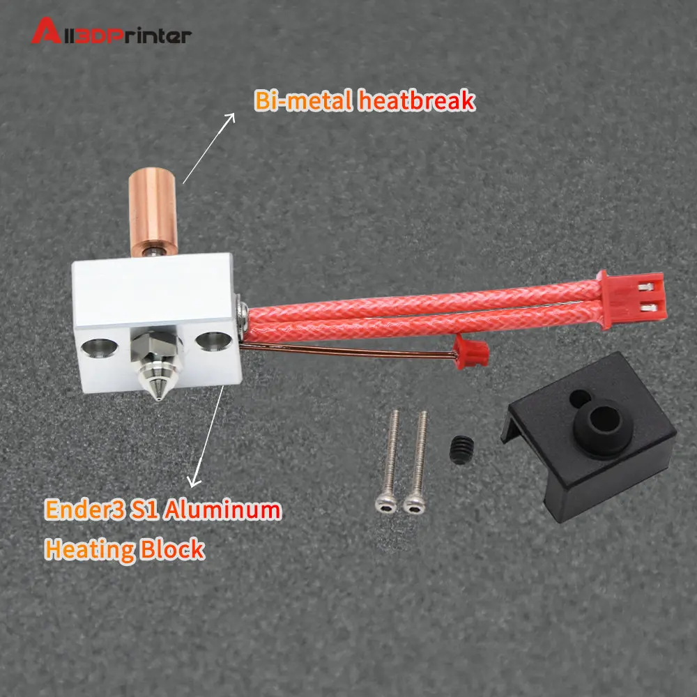 New Combo Kit for Ender3 S1 Standard High Temperature Upgrade Nozzle Heat Block Throat Heat Rod Thermistor Kit
New Combo Kit for Ender3 S1 Standard High Temperature Upgrade Nozzle Heat Block Throat Heat Rod Thermistor Kit