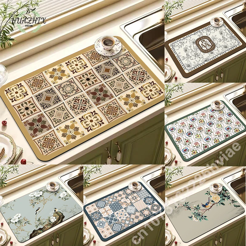 Kitchen Absorbent Drain Pad Dish Drying Mat Home Table Draining Spices Printed Tableware Placemat Coffee Tables Decoraction Mats
Kitchen Absorbent Drain Pad Dish Drying Mat Home Table Draining Spices Printed Tableware Placemat Coffee Tables Decoraction Mats