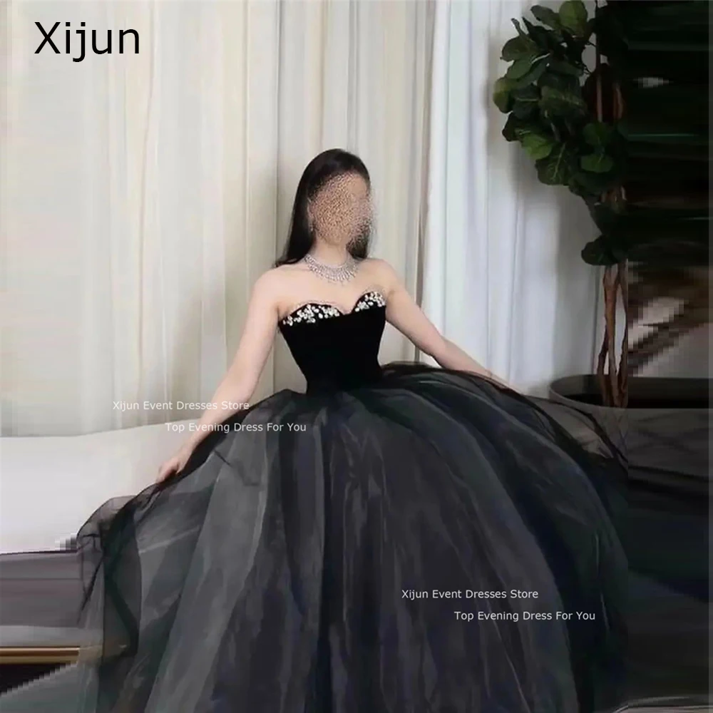 Xijun, черные длинные платья из органзы для выпускного вечера, трапециевидные вечерние платья с кристаллами, без рукавов, платья для выпускного вечера в стиле Саудовской Аравии, женские платья
Xijun, черные длинные платья из органзы для выпускного вечера, трапециевидные вечерние платья с кристаллами, без рукавов, платья для выпускного вечера в стиле Саудовской Аравии, женские платья