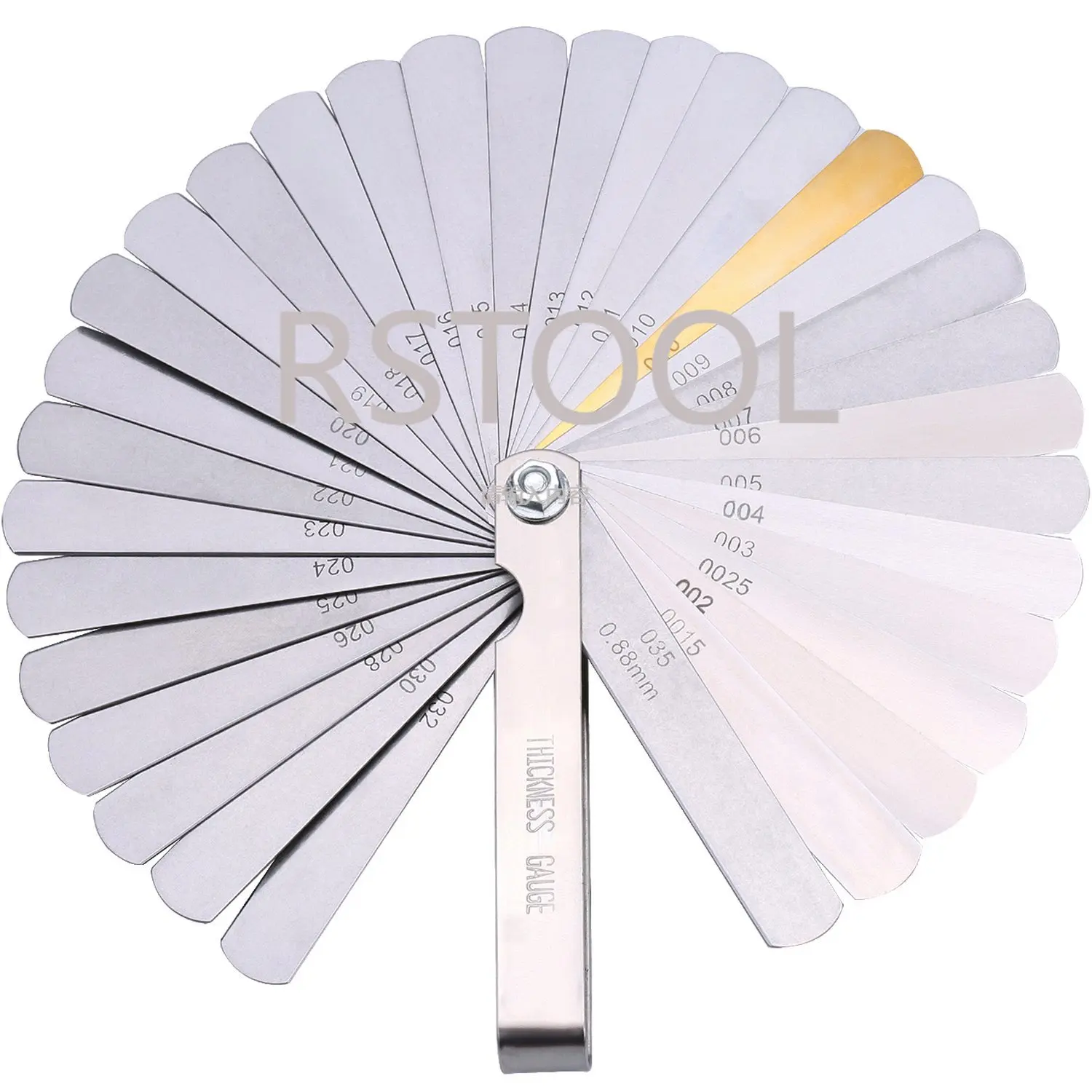 0.04mm - 0.88mm 32 Blades Metric Thickness Gage Set Tappet Valve Feeler Gauge Gauges /METRIC With Brass Measuring Range
0.04mm - 0.88mm 32 Blades Metric Thickness Gage Set Tappet Valve Feeler Gauge Gauges /METRIC With Brass Measuring Range