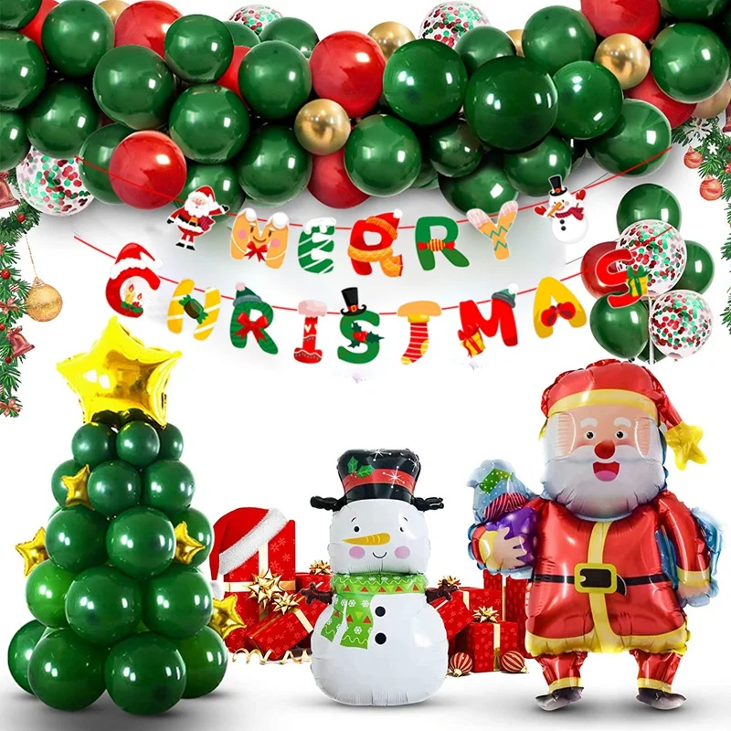 97PCS Christmas Party Pull Flag Banner Latex Aluminum Film Balloon Set Combination Wall Decoration
97PCS Christmas Party Pull Flag Banner Latex Aluminum Film Balloon Set Combination Wall Decoration