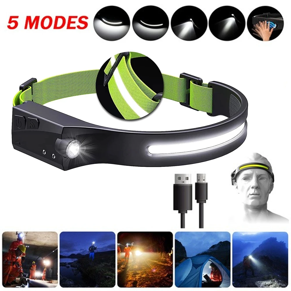 COB + LED Headlamp Reflective Headlight Torch Flashlight Work Light Bar Head Band With USB Charging Cable For Camping Hunting
COB + LED Headlamp Reflective Headlight Torch Flashlight Work Light Bar Head Band With USB Charging Cable For Camping Hunting