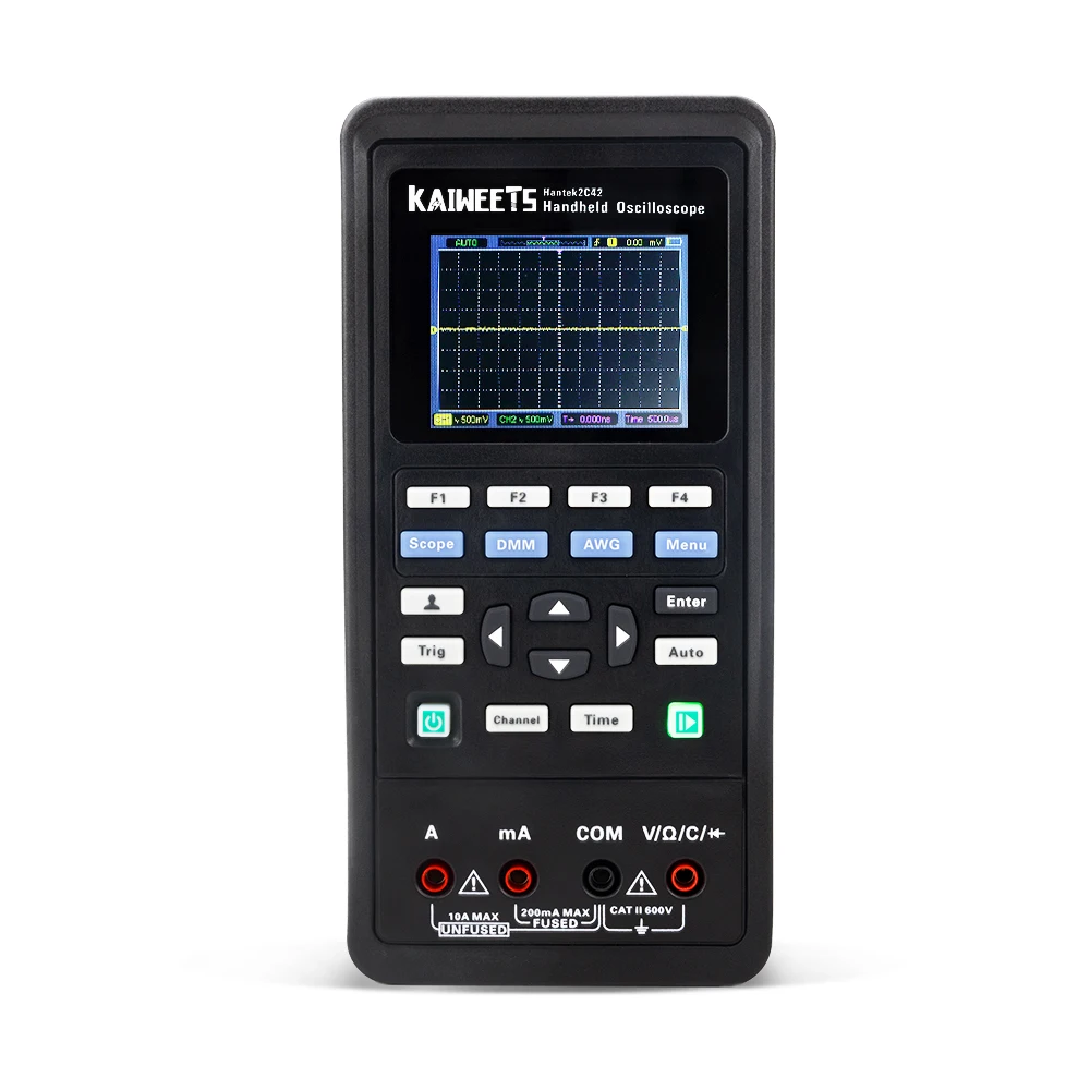 Kaiweets 2C42 Intelligent Digital Oscilloscope Auto Range Graphical Multimeter Waveform for Electronic Test
Kaiweets 2C42 Intelligent Digital Oscilloscope Auto Range Graphical Multimeter Waveform for Electronic Test