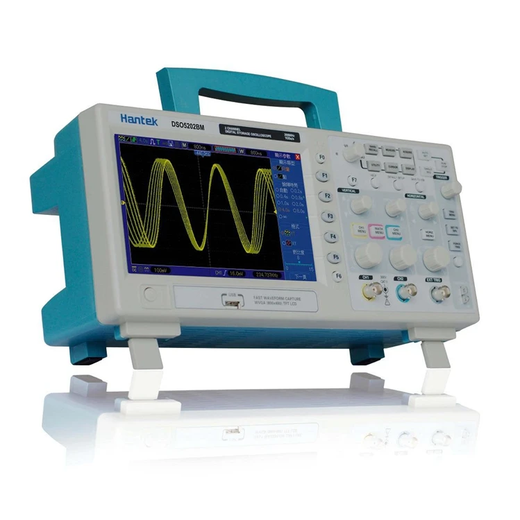 Hantek DSO5102BM 100 MHZ Dual 2 CH trace analog Digital Oscilloscope 2MB memory depth 1GSa/s 7'' TFT LCD High Resolution 
Hantek DSO5102BM 100 MHZ Dual 2 CH trace analog Digital Oscilloscope 2MB memory depth 1GSa/s 7'' TFT LCD High Resolution