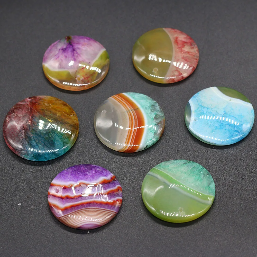 Natural Stone Pendant Round Shape Two-tone Agate Exquisite Stone Charms For Jewelry Making DIY Bracelet Necklace Accessories
Natural Stone Pendant Round Shape Two-tone Agate Exquisite Stone Charms For Jewelry Making DIY Bracelet Necklace Accessories