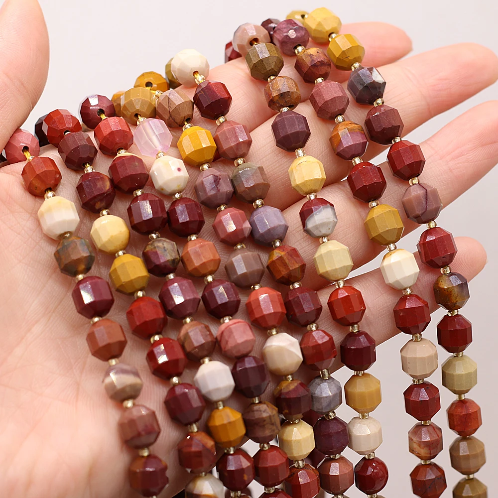 

Natural Chrysolite Stone Beads Roundle Faceted Loose Spacer Beads For Jewelry Making DIY Bracelet Necklace Strands 8mm