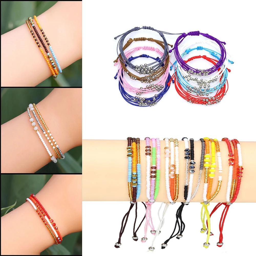 Trendy Bracelet for Women Boho Colorful Beaded Charm Bracelet Bangle Handmade Adjustable Wristband Summer Beach Jewelry Gift
Trendy Bracelet for Women Boho Colorful Beaded Charm Bracelet Bangle Handmade Adjustable Wristband Summer Beach Jewelry Gift