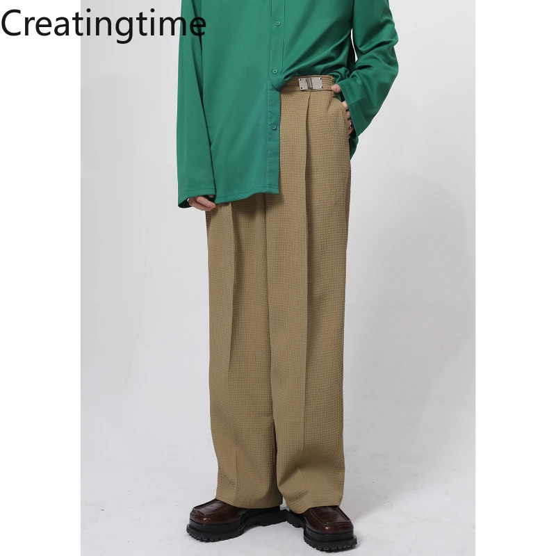 Creatingtime 2022 Spring New Korean Style Trend Men Loose Personality Ins Solid Color Button Fly Straight Casual Trousers GA413
Creatingtime 2022 Spring New Korean Style Trend Men Loose Personality Ins Solid Color Button Fly Straight Casual Trousers GA413