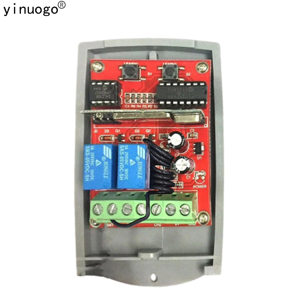 Garage Door Remote Receiver 12V-24V 2 Channel 433.92mhz Garage Door Command Door Opener Transmitter 433mhz Universal Receiver
Garage Door Remote Receiver 12V-24V 2 Channel 433.92mhz Garage Door Command Door Opener Transmitter 433mhz Universal Receiver