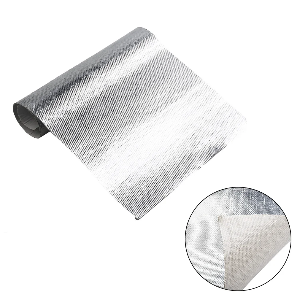 Car Exhaust Heat Shield Barrier Aluminum Fiberglass W/ Adhesive Layer 12 X 24inches Heat Wrap Tape Thermal Protection For Car
Car Exhaust Heat Shield Barrier Aluminum Fiberglass W/ Adhesive Layer 12 X 24inches Heat Wrap Tape Thermal Protection For Car