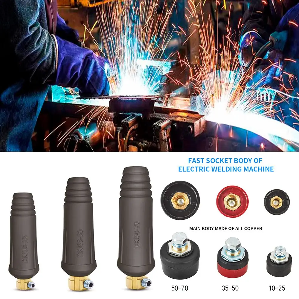 Supplies DKJ10-25 35-50 50-70 70-95 Welding Machine Quick Fitting Female Male Socket Plug Adaptor Cable Connector Clamp
Supplies DKJ10-25 35-50 50-70 70-95 Welding Machine Quick Fitting Female Male Socket Plug Adaptor Cable Connector Clamp