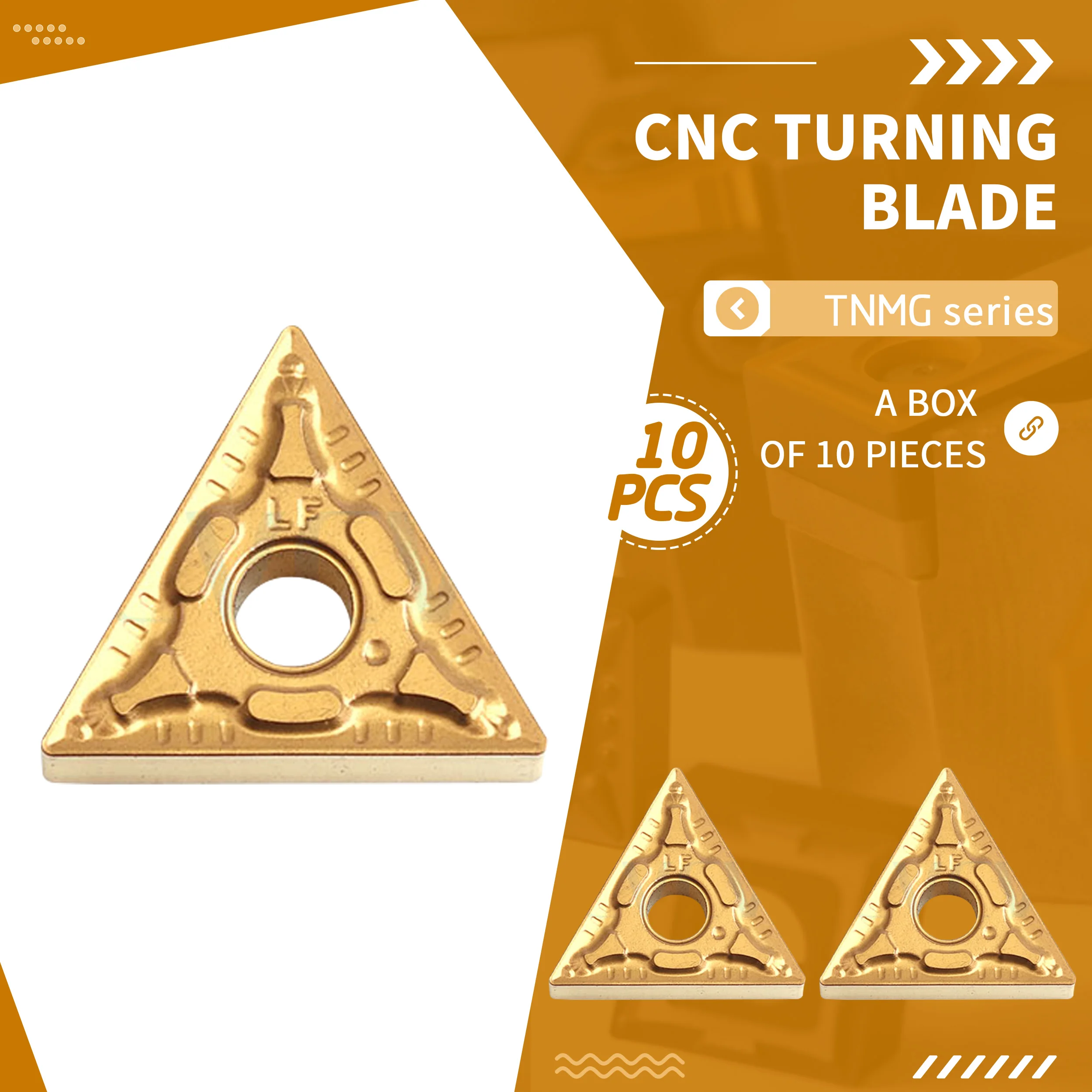 10Pcs TNMG160404 CM TNMG160408 CV6088 CNC Lathe Triangle Blade Turning Tool Machining Cutter Carbide Insert Dedicated Cut Steel
10Pcs TNMG160404 CM TNMG160408 CV6088 CNC Lathe Triangle Blade Turning Tool Machining Cutter Carbide Insert Dedicated Cut Steel