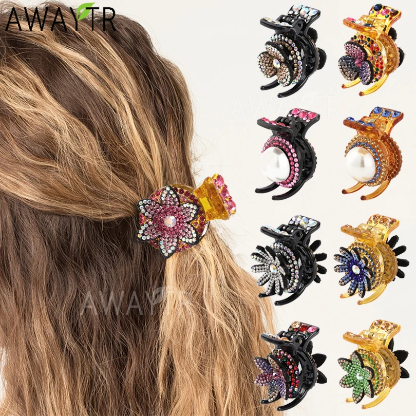 Shiny Rhinestone Hairpin Big Pearl Hair Claw Flower Crystal Hair Clips Floral Acrylic Barrettes Women Headwear Hair Accessories
Shiny Rhinestone Hairpin Big Pearl Hair Claw Flower Crystal Hair Clips Floral Acrylic Barrettes Women Headwear Hair Accessories
