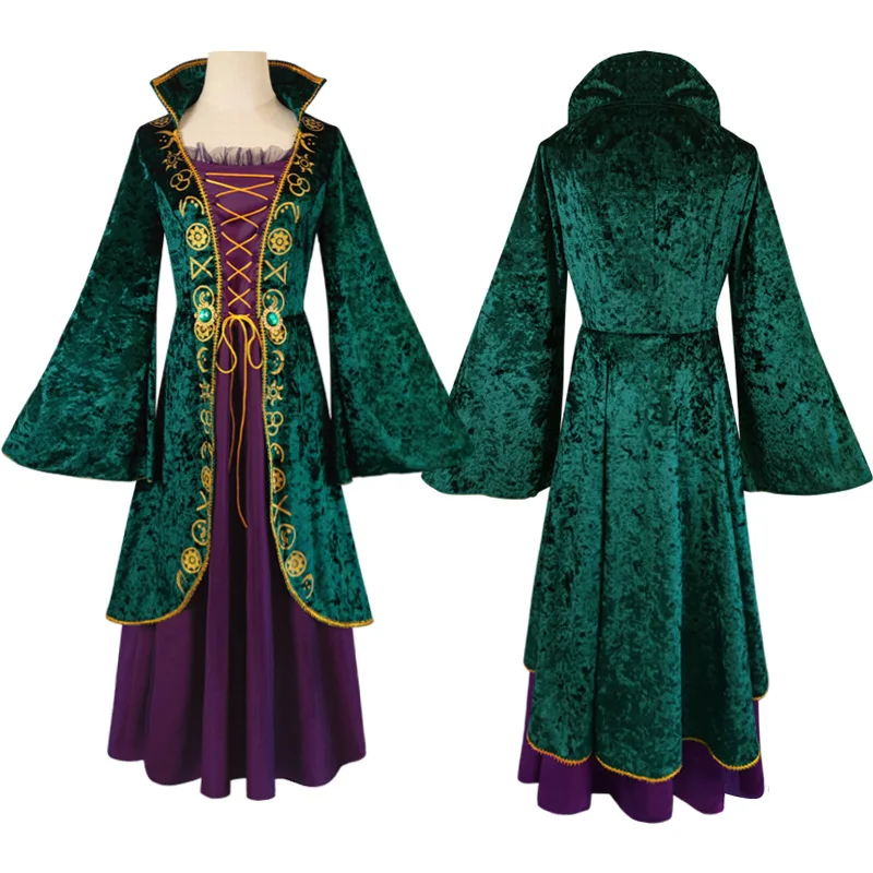 Movie Hocus Pocus Winifred Cosplay Costumes Medieval Women Renaissance Princetsess Dress Halloween Carnival Party Suit Full S
Movie Hocus Pocus Winifred Cosplay Costumes Medieval Women Renaissance Princetsess Dress Halloween Carnival Party Suit Full S