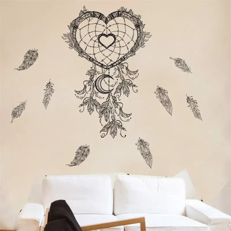 Dream Catcher Feathers Wall Stickers For Living Room Office Bedroom Decoration Indian Style Mural Art Diy Wall Decal Home Decor
Dream Catcher Feathers Wall Stickers For Living Room Office Bedroom Decoration Indian Style Mural Art Diy Wall Decal Home Decor