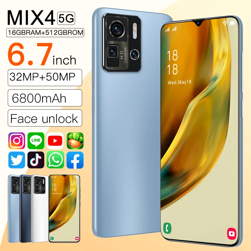 The new MIX4 smartphone 6800mAh 48MP dual card dual standby Android 5G mobile phone
The new MIX4 smartphone 6800mAh 48MP dual card dual standby Android 5G mobile phone