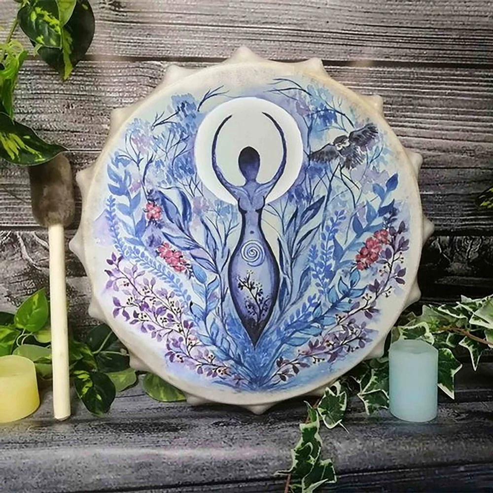 Shaman Drum Decoration Tree Of Life Moon Design Handmade Shamanic Drum Siberian Drums Spirit Music with Drumstick Home Ornaments
Shaman Drum Decoration Tree Of Life Moon Design Handmade Shamanic Drum Siberian Drums Spirit Music with Drumstick Home Ornaments