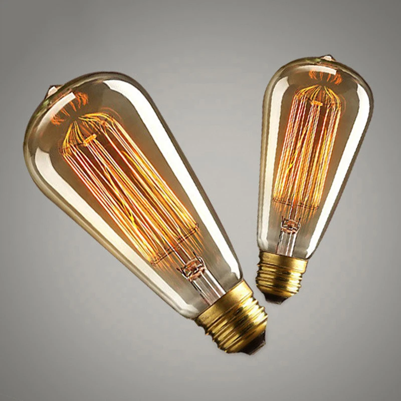 40W E27 220-240V Edison Light Bulb Retro Yellow Light W-filament Bulb Coffee House Decor Industrial Style Lamp Home Decoration
40W E27 220-240V Edison Light Bulb Retro Yellow Light W-filament Bulb Coffee House Decor Industrial Style Lamp Home Decoration