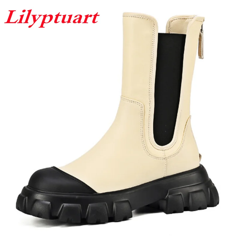 LILYPTUART ZA Ankle Boots 2022 Fashion Casual Round Toe Mixed Color Platform Chelsea Boots Elegant Luxury Designer Women's Shoes 
LILYPTUART ZA Ankle Boots 2022 Fashion Casual Round Toe Mixed Color Platform Chelsea Boots Elegant Luxury Designer Women's Shoes