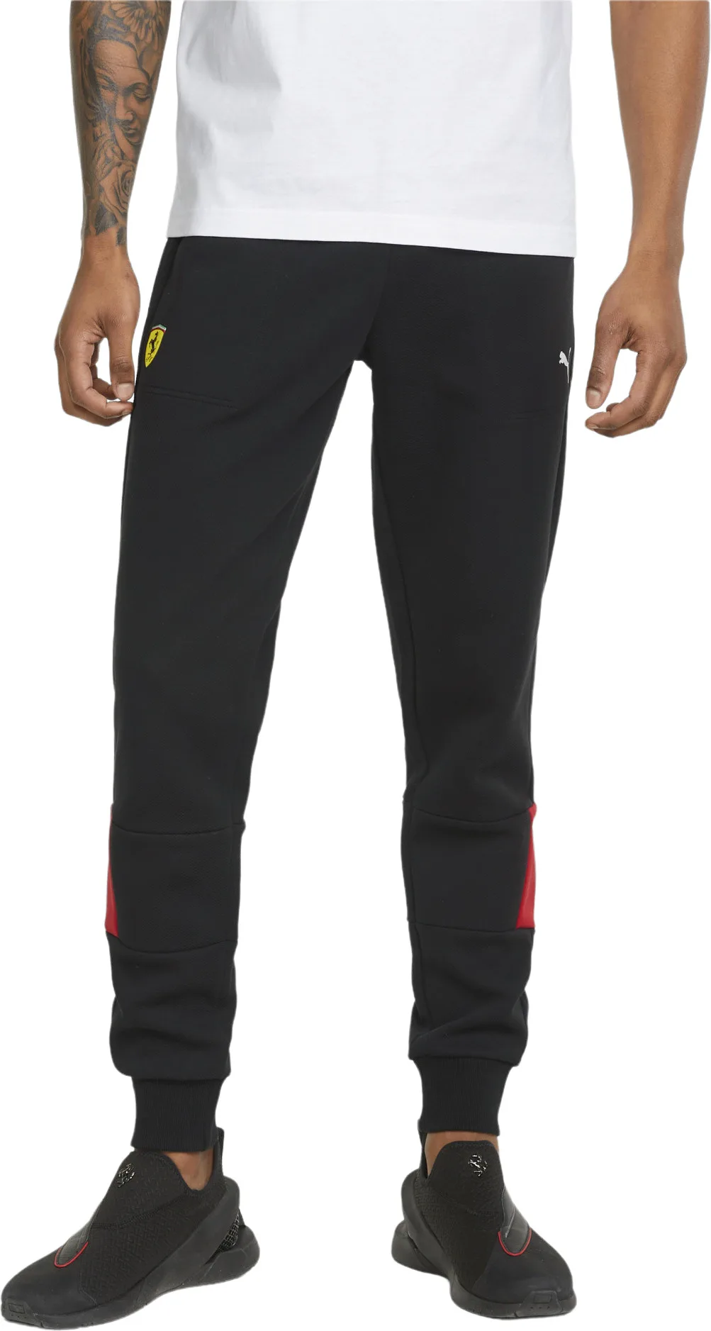 Спортивные штаны Puma Ferrari Race Sweat Pants 53374601 флисовые с манжетами |