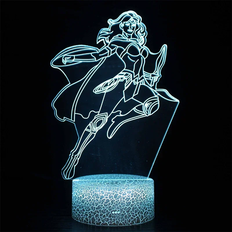 

DC Justice League series LED night light creative colorful visual light, student dormitory decoration animation peripheral