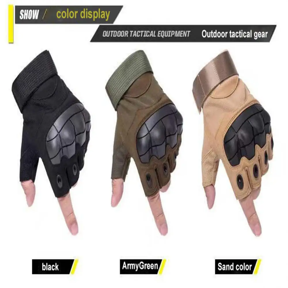 Outdoor Tactical Gloves Military Training Army Sport Climbing Shooting Hunting Riding Cycling Half Finger Anti-Skid Mittens
Outdoor Tactical Gloves Military Training Army Sport Climbing Shooting Hunting Riding Cycling Half Finger Anti-Skid Mittens
