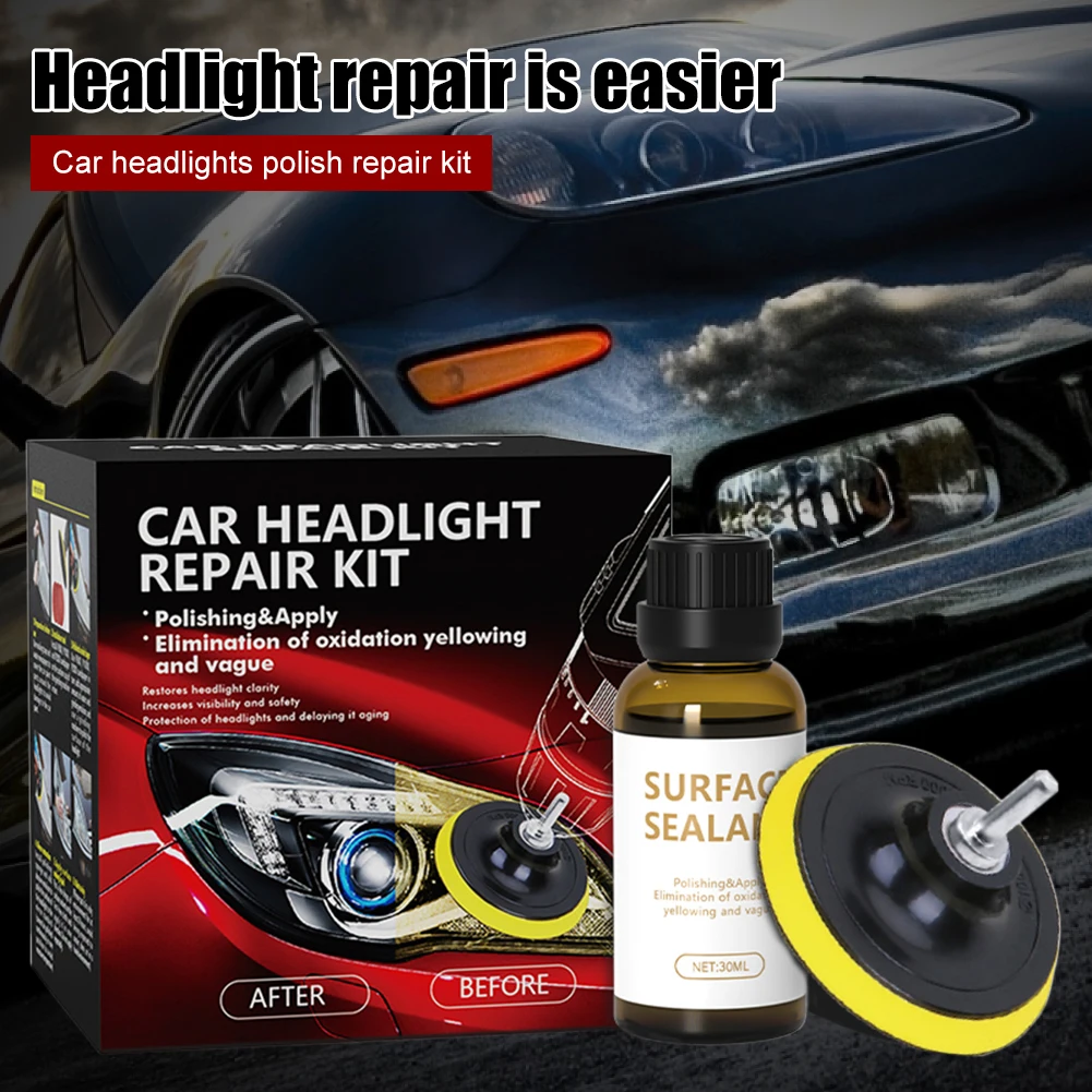 Car Headlight Restoration Kit Polishing Restore Set with Repair Agent Sponge Polishing Buffing Pad Sandpaper Headlight Refurbish
Car Headlight Restoration Kit Polishing Restore Set with Repair Agent Sponge Polishing Buffing Pad Sandpaper Headlight Refurbish
