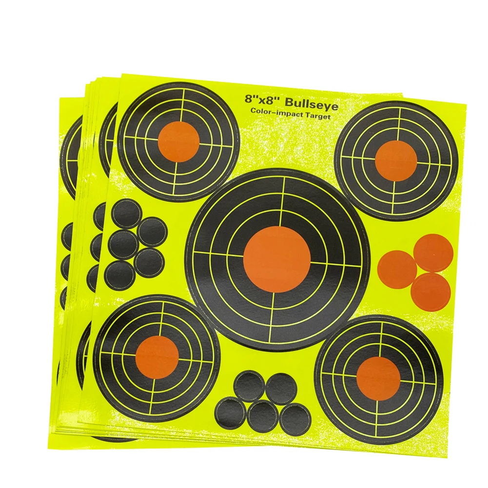 10pcs Splatter Targets 8x8 Inch Self Adhesive Reactive Target Stickers Bullseyes Durable High Quality Outdoor Shooting Accessory
10pcs Splatter Targets 8x8 Inch Self Adhesive Reactive Target Stickers Bullseyes Durable High Quality Outdoor Shooting Accessory