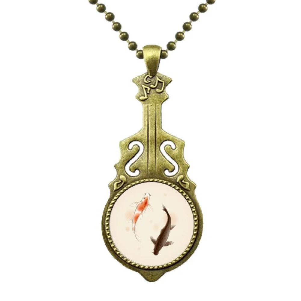 Traditional Chinese Japanese Lucky Fish Necklace Antique Guitar Jewelry Music Pendant
Traditional Chinese Japanese Lucky Fish Necklace Antique Guitar Jewelry Music Pendant