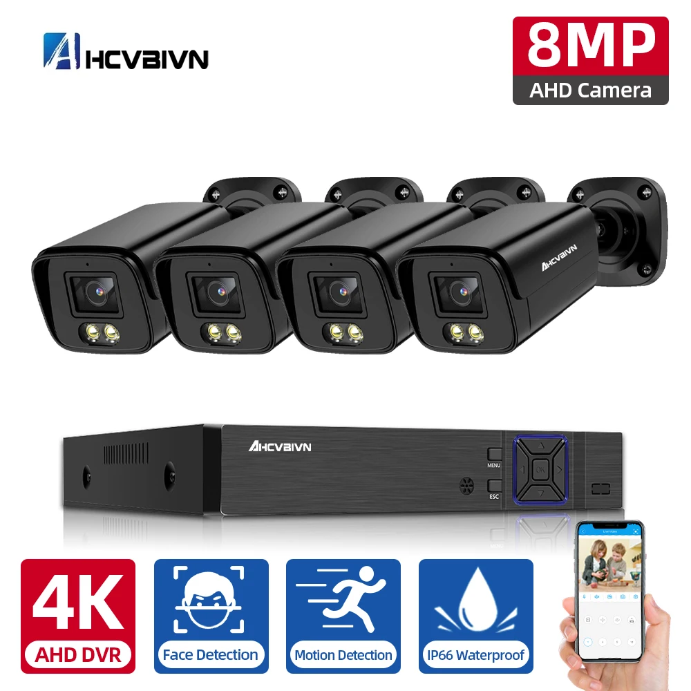 AHCVBIVN 8MP AHD система мониторинга камеры наружная уличная система видеонаблюдения DVR стандартная система камер 4K 4CH Обнаружение движения лица к...
AHCVBIVN 8MP AHD система мониторинга камеры наружная уличная система видеонаблюдения DVR стандартная система камер 4K 4CH Обнаружение движения лица к...