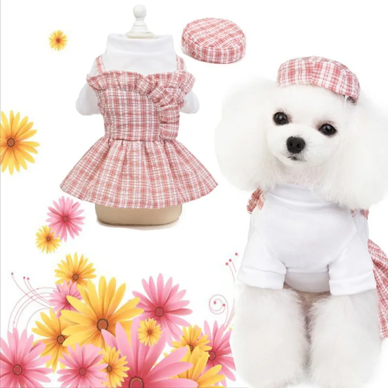 Summer Dog Pet Plaid Dress with Hat Pet Clothes Dress Cap Set For Cute Small Medium Dogs Pet Teddy Chihuahua Skirt Pet Clothing
Summer Dog Pet Plaid Dress with Hat Pet Clothes Dress Cap Set For Cute Small Medium Dogs Pet Teddy Chihuahua Skirt Pet Clothing