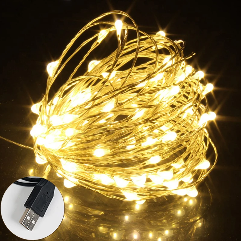 1M/5M/10M LED Fairy Lights String USB Wedding Christmas Party Decorations Garland Lights Waterproof Bedroom Outdoor Lighting 
1M/5M/10M LED Fairy Lights String USB Wedding Christmas Party Decorations Garland Lights Waterproof Bedroom Outdoor Lighting