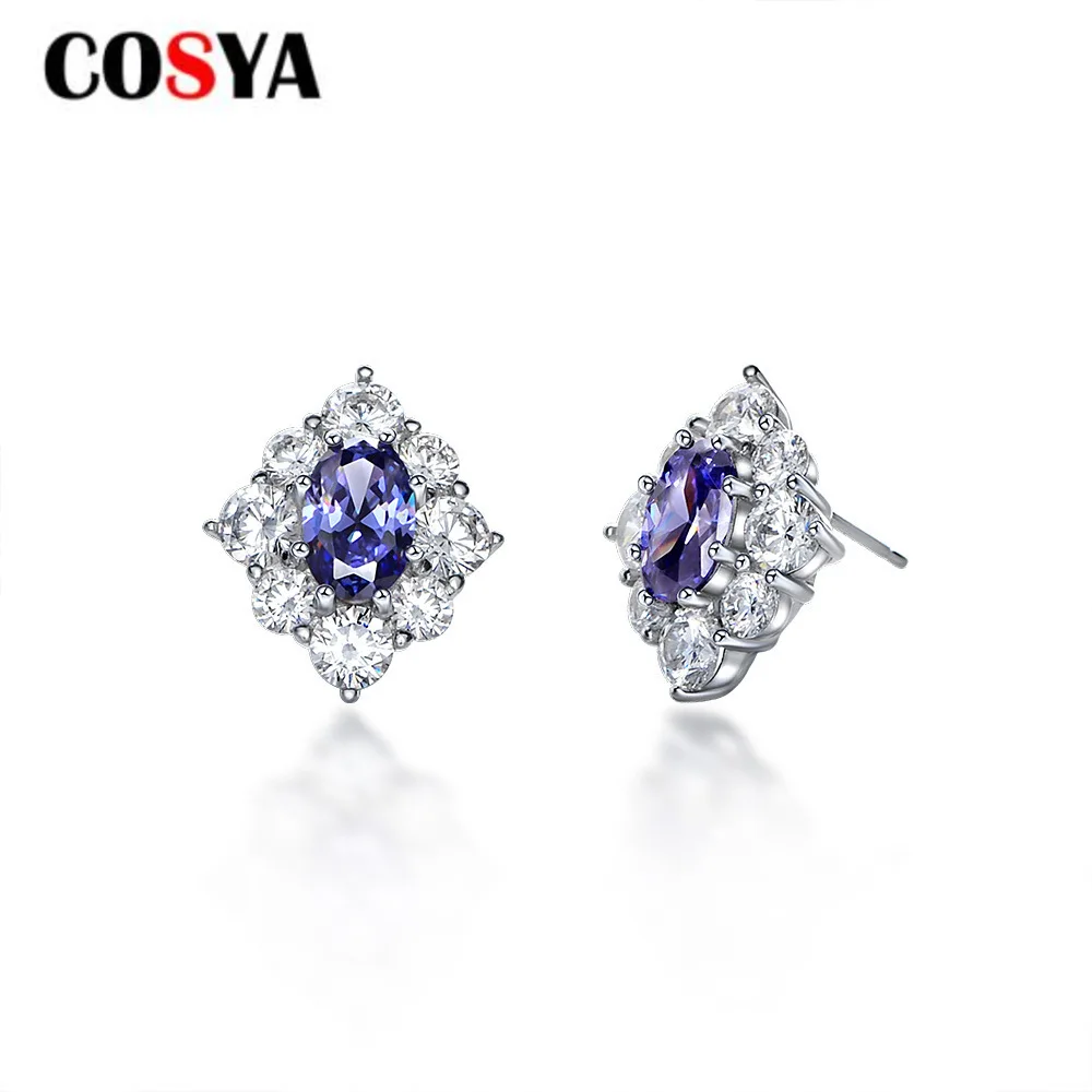 COSYA Hot Sale S925 Sterling Silver Earrings Female Personality Temperament Earrings Paraiba Inlaid Diamond For Wedding Jewelry
COSYA Hot Sale S925 Sterling Silver Earrings Female Personality Temperament Earrings Paraiba Inlaid Diamond For Wedding Jewelry