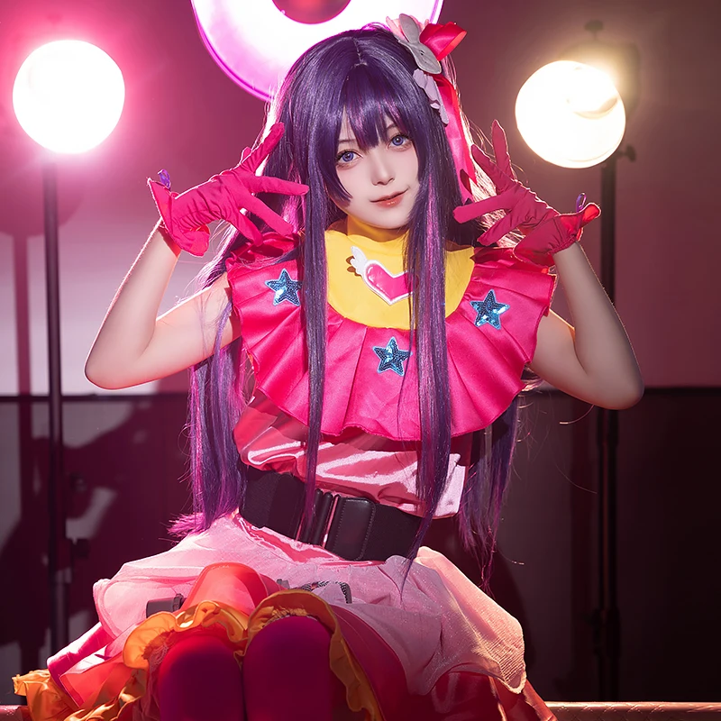 Ai Hoshino Cosplay Costume Oshi No Ko Cosplay Wig Dress Anime Hoshino Ai Stage Skirt For Cute Girl Suit Pink Lolita Dress 
Ai Hoshino Cosplay Costume Oshi No Ko Cosplay Wig Dress Anime Hoshino Ai Stage Skirt For Cute Girl Suit Pink Lolita Dress
