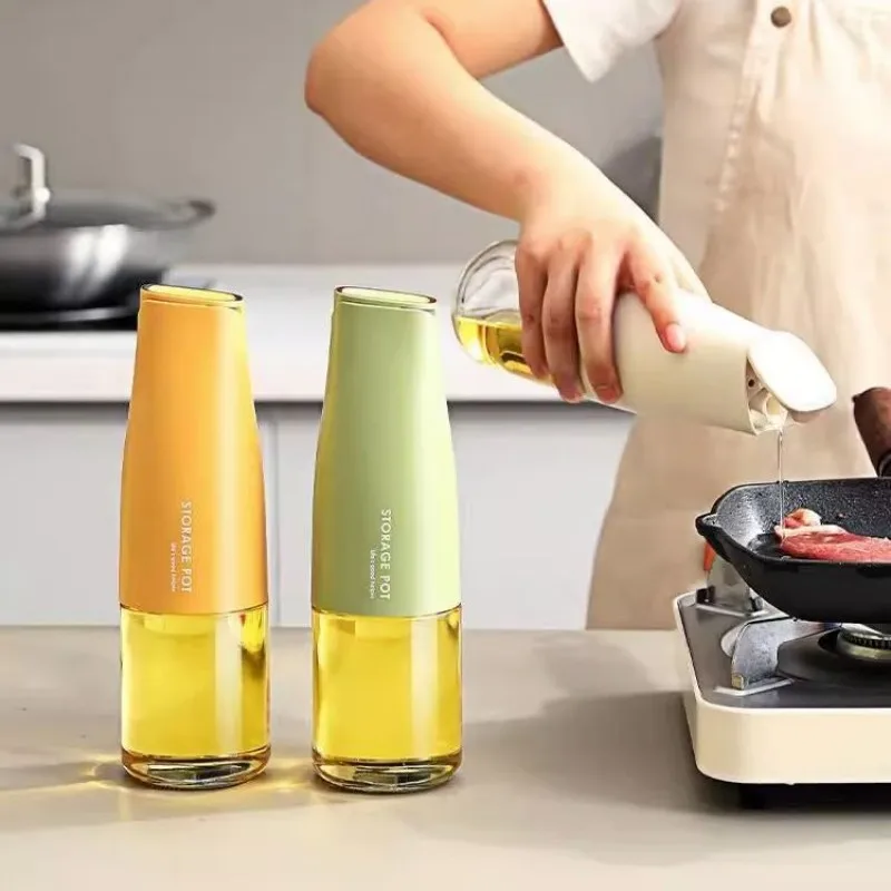 500ML Oil Seasoning Bottle Glass Oil Pot Automatic Opening Closing Oil Pouring Bottle Vinegar Soy Sauce Bottle for Salad, BBQ
500ML Oil Seasoning Bottle Glass Oil Pot Automatic Opening Closing Oil Pouring Bottle Vinegar Soy Sauce Bottle for Salad, BBQ