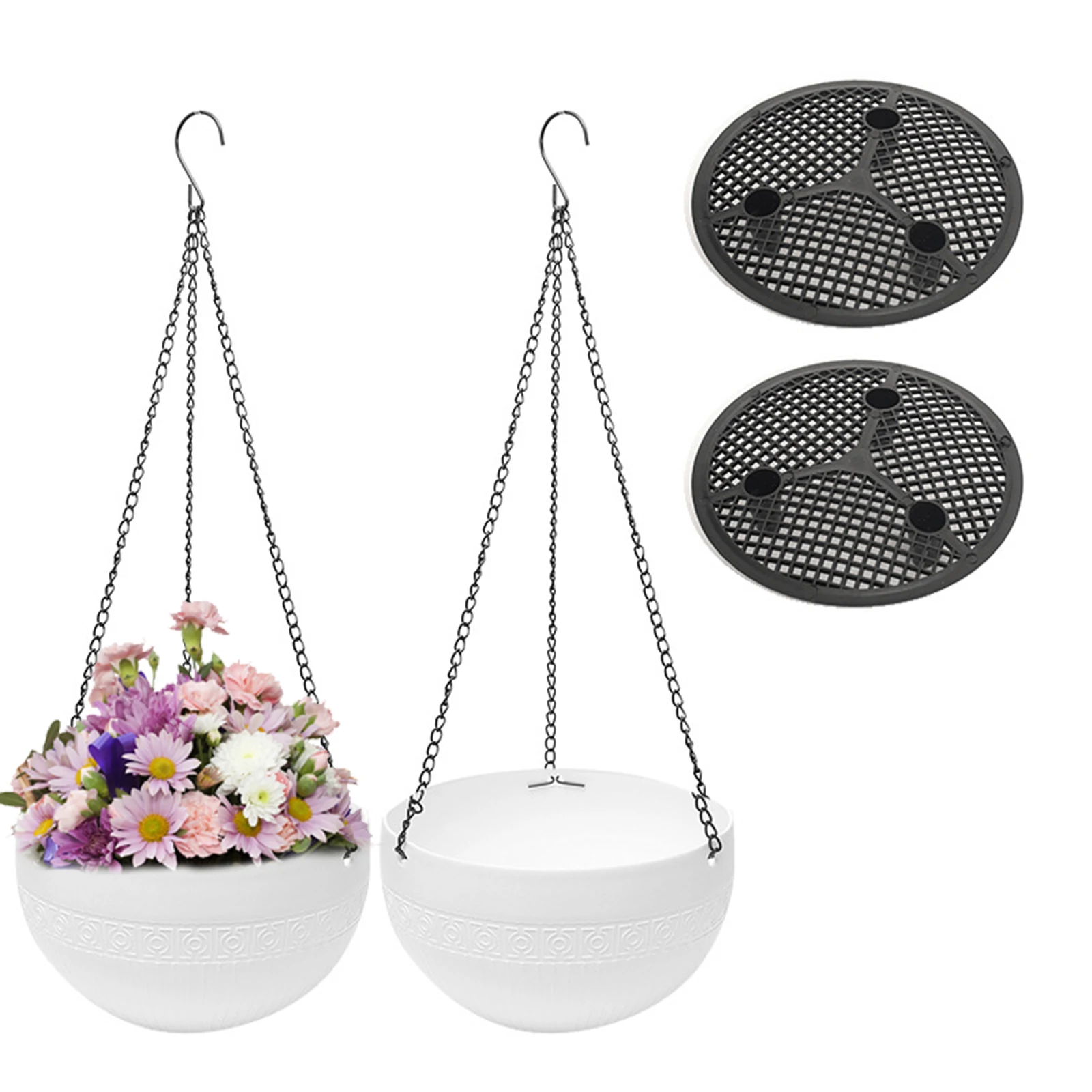 Durable Flower Pots Hanging Baskets Balcony Wall Decoration Hanging Flowerpot Self-Watering With Drainage Hole
Durable Flower Pots Hanging Baskets Balcony Wall Decoration Hanging Flowerpot Self-Watering With Drainage Hole
