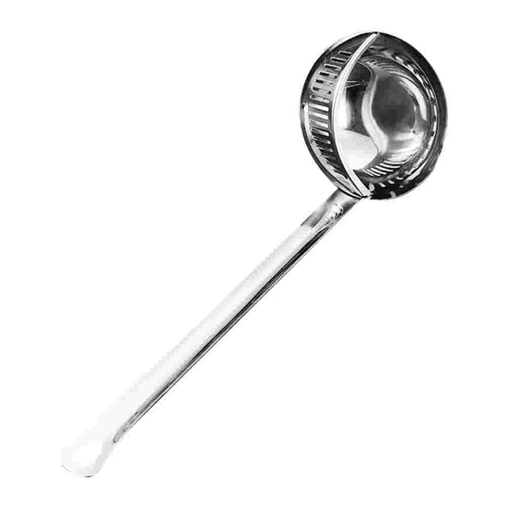 

Spoon Stainless Soup Steel Oil Ladle Strainer Serving Skimmer Spoons Slotted Separator Hot Scoop Pot Spidercookware Colander