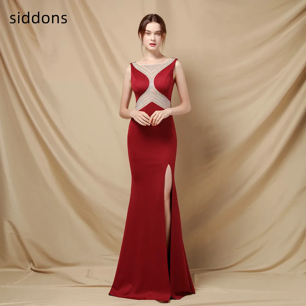 Siddons Women Evening Dress Slit Robe Soiree Satin Prom Gown Sleeveless Elegant Floor-Length Banquet Fishtail 2022 New Arrivals
Siddons Women Evening Dress Slit Robe Soiree Satin Prom Gown Sleeveless Elegant Floor-Length Banquet Fishtail 2022 New Arrivals