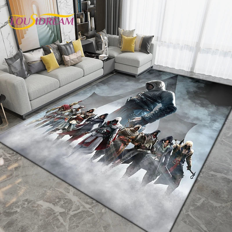 

Cartoon Assassin's Creed Area Rug Large,Carpet Rug for Living Room Bedroom Sofa ,Kitchen Bathroom Doormat Non-slip Floor Mats