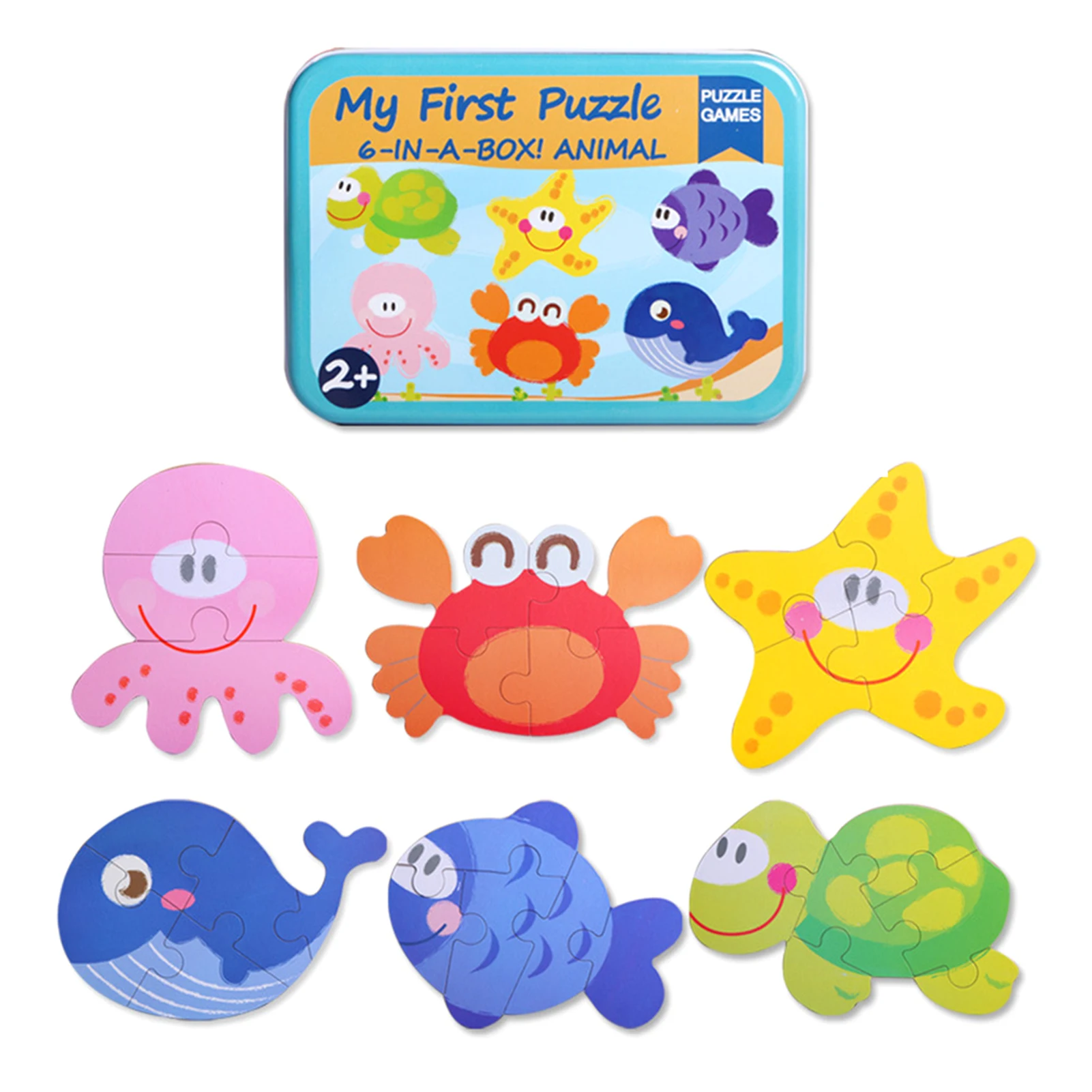 6 In 1 Developmental With Storage Box Wooden Animal Montessori Educational Toddlers For Kids Training Funny Jigsaw Toy Colorful
6 In 1 Developmental With Storage Box Wooden Animal Montessori Educational Toddlers For Kids Training Funny Jigsaw Toy Colorful