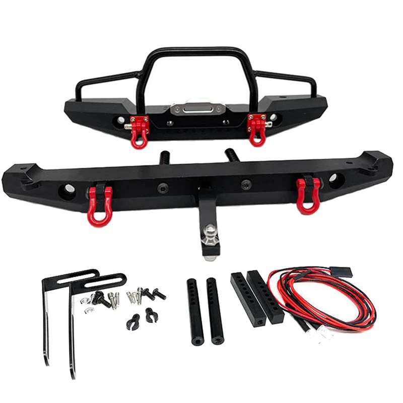 Front&Rear Bumper RC Crawler Car Metal Front&Rear Bumper With LED Light For 1:10 Trx4 Axial SCX10 
Front&Rear Bumper RC Crawler Car Metal Front&Rear Bumper With LED Light For 1:10 Trx4 Axial SCX10