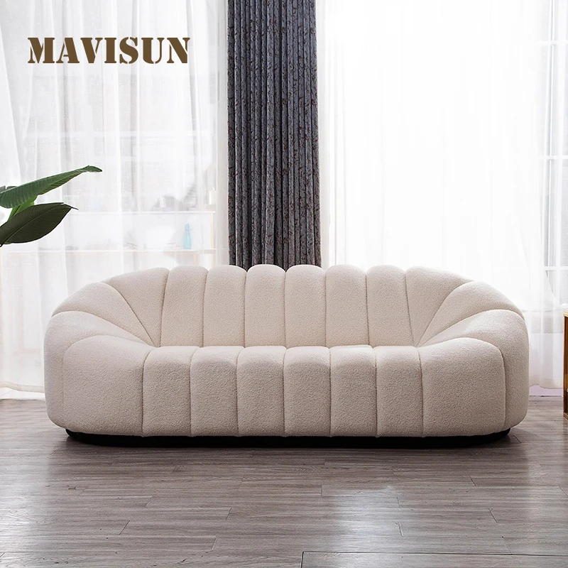 Nordic Light Luxury White Lamb Fleece Fabric Sofa Modern Small Bedroom Leisure Homestay Designer Reception Lazy Cream Sofa Couch
Nordic Light Luxury White Lamb Fleece Fabric Sofa Modern Small Bedroom Leisure Homestay Designer Reception Lazy Cream Sofa Couch