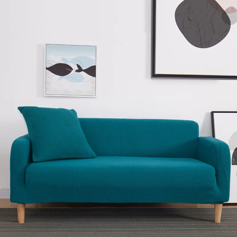 

Плотный жаккардовый чехол для дивана с принтом, однотонный нескользящий чехол L-образной формы для углового дивана в гостиной