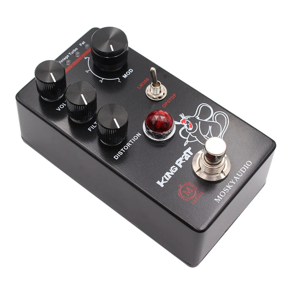 Guitar Effects Pedal Black DC9V Effects Pedal Electric Guitar Filter Fuzz Distorition LM308/OP07DP Mosky King Rat
Guitar Effects Pedal Black DC9V Effects Pedal Electric Guitar Filter Fuzz Distorition LM308/OP07DP Mosky King Rat