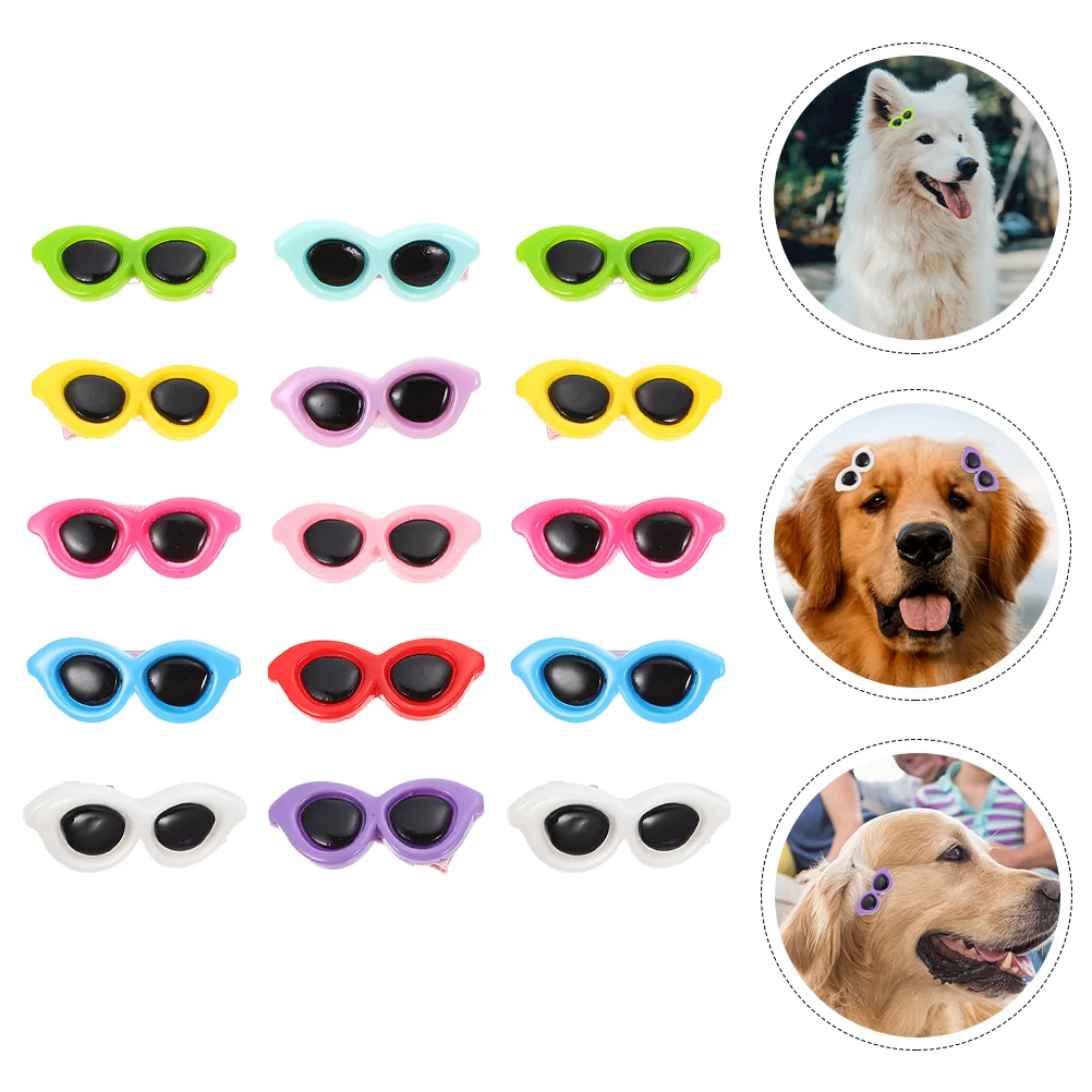 15Pcs Adorable Hairpins for Pets Lovely Sunglass Shaped Hair Clips Cat Dog Headdresses
15Pcs Adorable Hairpins for Pets Lovely Sunglass Shaped Hair Clips Cat Dog Headdresses