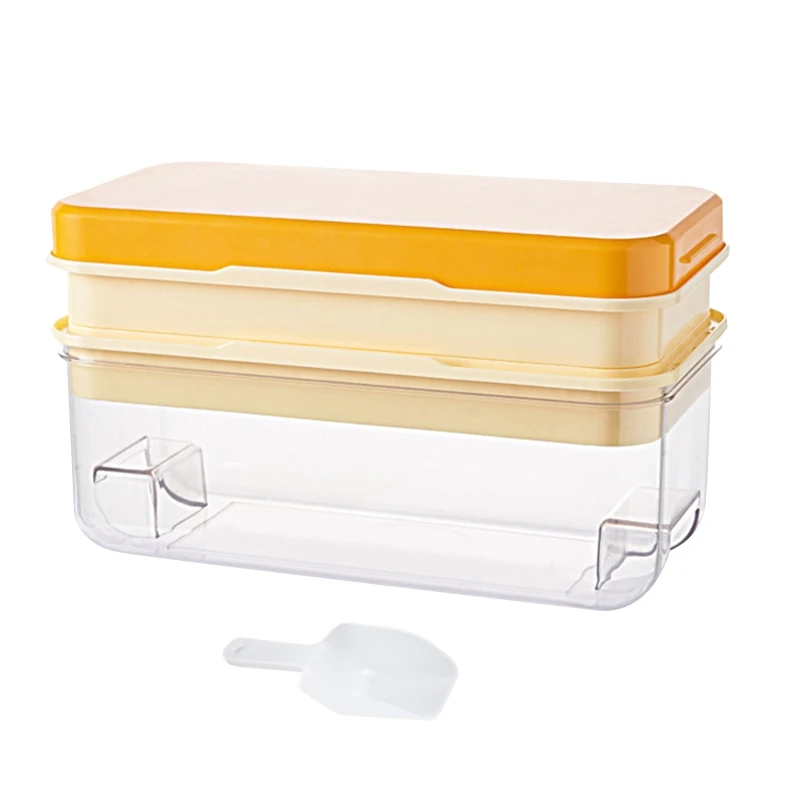 E9LE Ice Cube Making Mold for Freezer with Container Ice Cube Tray, Bucket and Scoop
E9LE Ice Cube Making Mold for Freezer with Container Ice Cube Tray, Bucket and Scoop