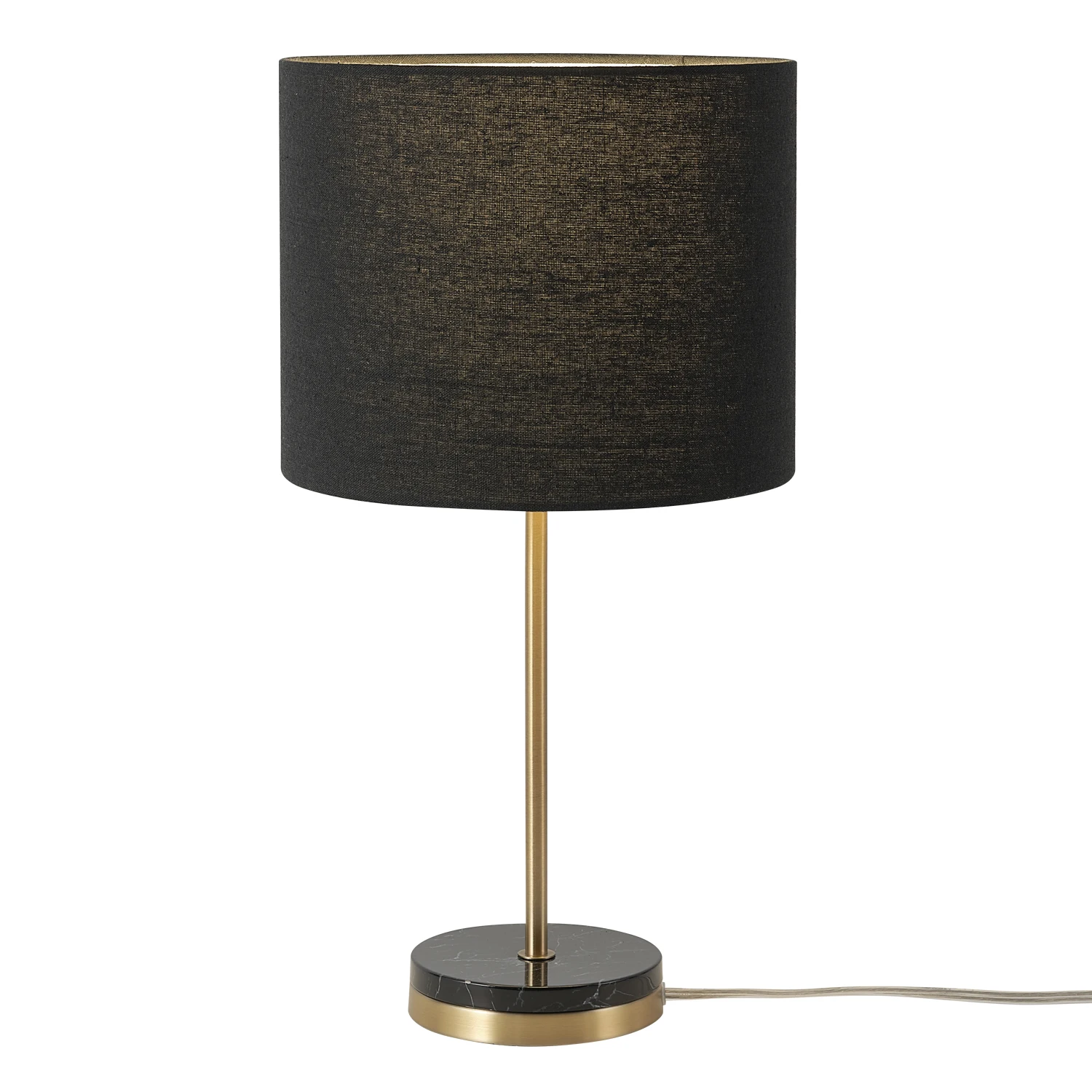 Versailles 19" Matte Brass Table Lamp with Black Faux Marble Base and Black Linen Shade, 67533
Versailles 19" Matte Brass Table Lamp with Black Faux Marble Base and Black Linen Shade, 67533